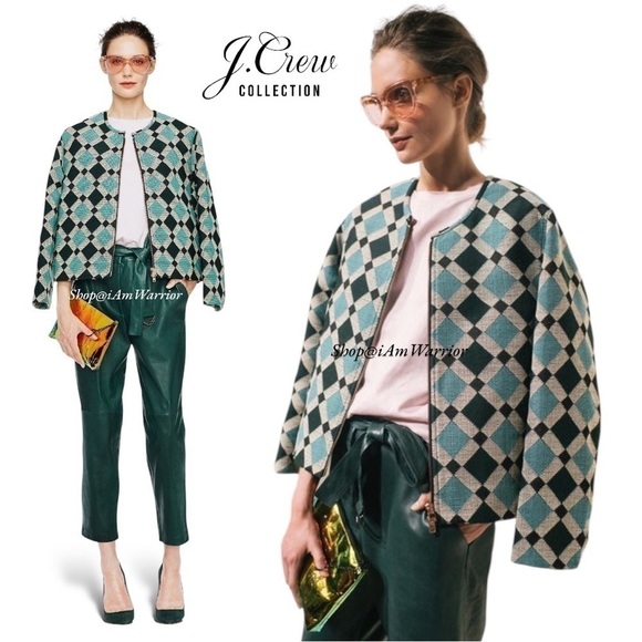 J.Crew Collection NWT jacquard jacket in moroccan diamond tile *shop@iamwarrior - Picture 4 of 12